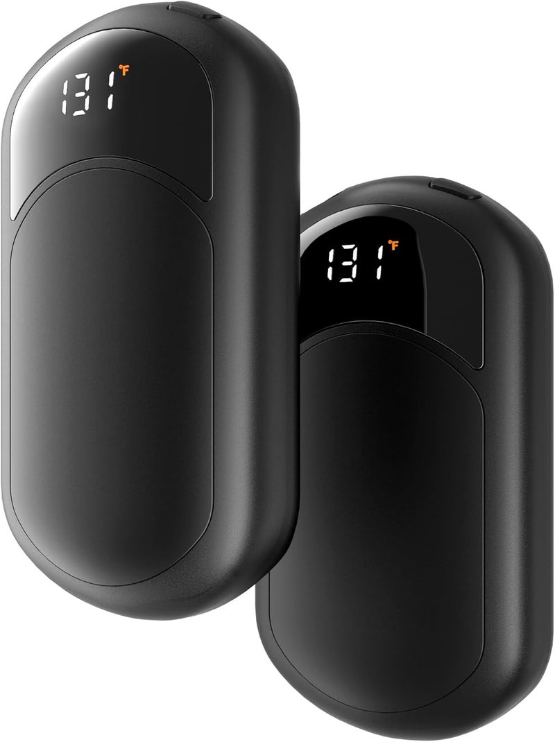 Hotdot Hand Warmers Rechargeable, 3 Heat Levels (104–131°F) with AI Temp & Battery Display, Pocket Electric Hand Warmers, Fast Heating, Fits in Gloves, Gifts for Women & Men - Image 1